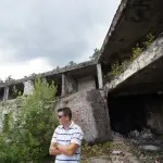 Edin looks down over Sarajevo from the Serb army position