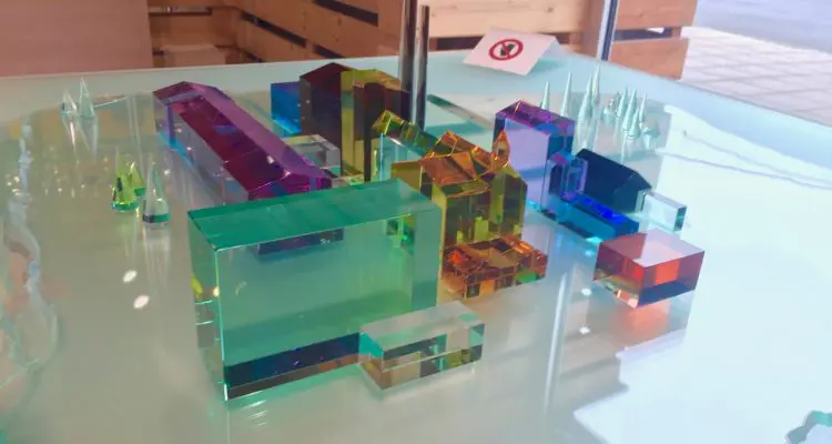 Cyrstal model of the Moser glassworks