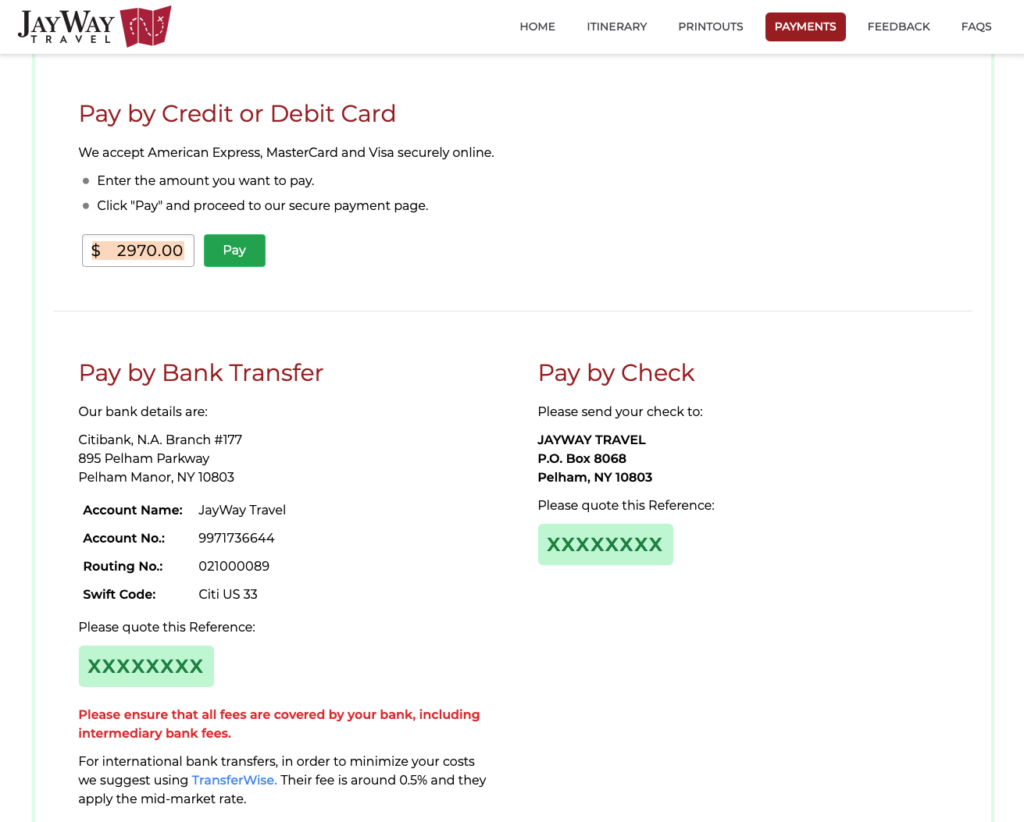 This is also where you go to make payments for any outstanding balance.