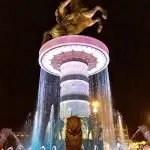 Warrior on a Horse by night