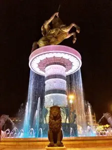 Warrior on a Horse by night