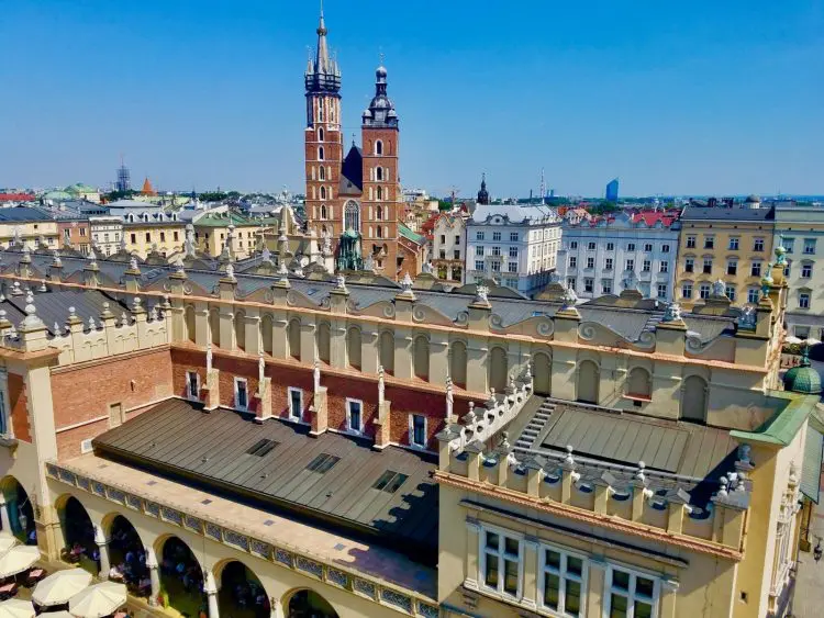 Krakow's Cloth Hall and St. Mary's