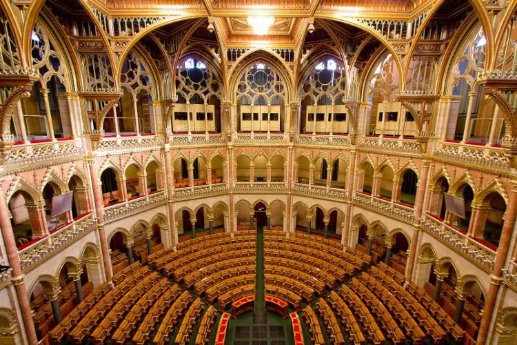 The parliament's Upper House Hall