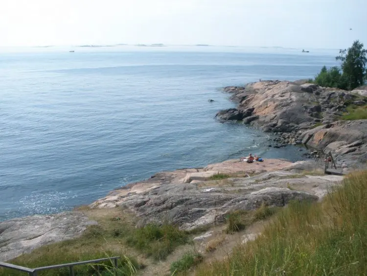 Helsinki's coast as seen from Suomenlinna.