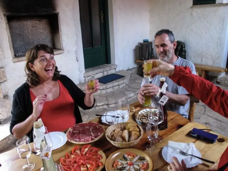 Part of our Korcula gastro bike tour