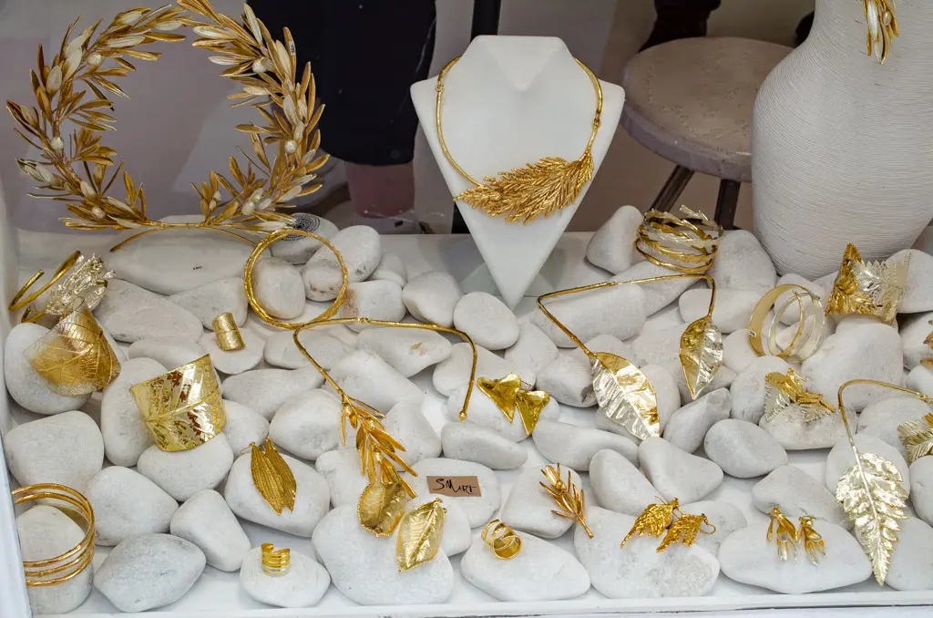 Greek jewelry souvenirs
