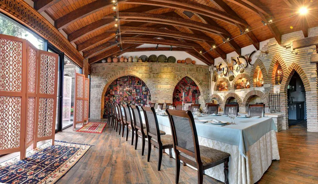 The interior dining room at Tsiskvili.
