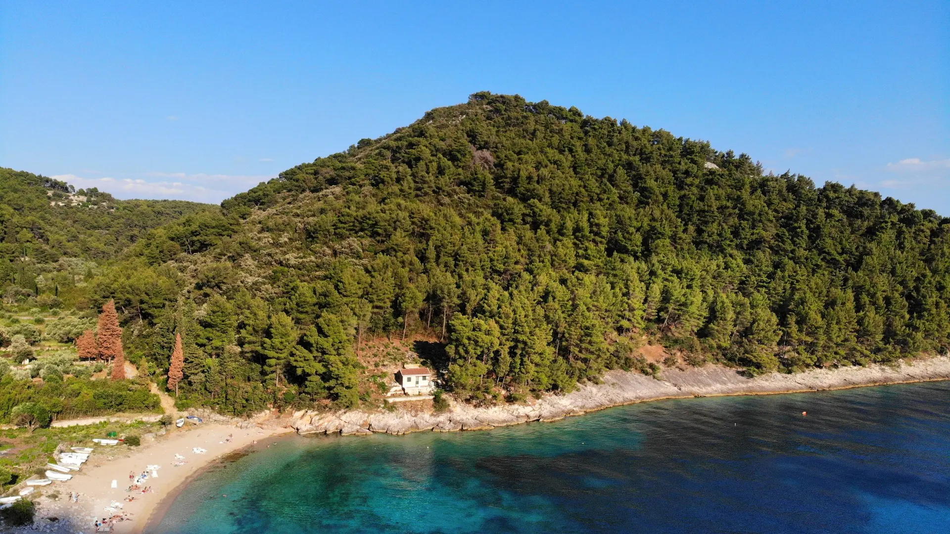 This image shows Pupnatska Luka Beach, one of the best beaches in Croatia.