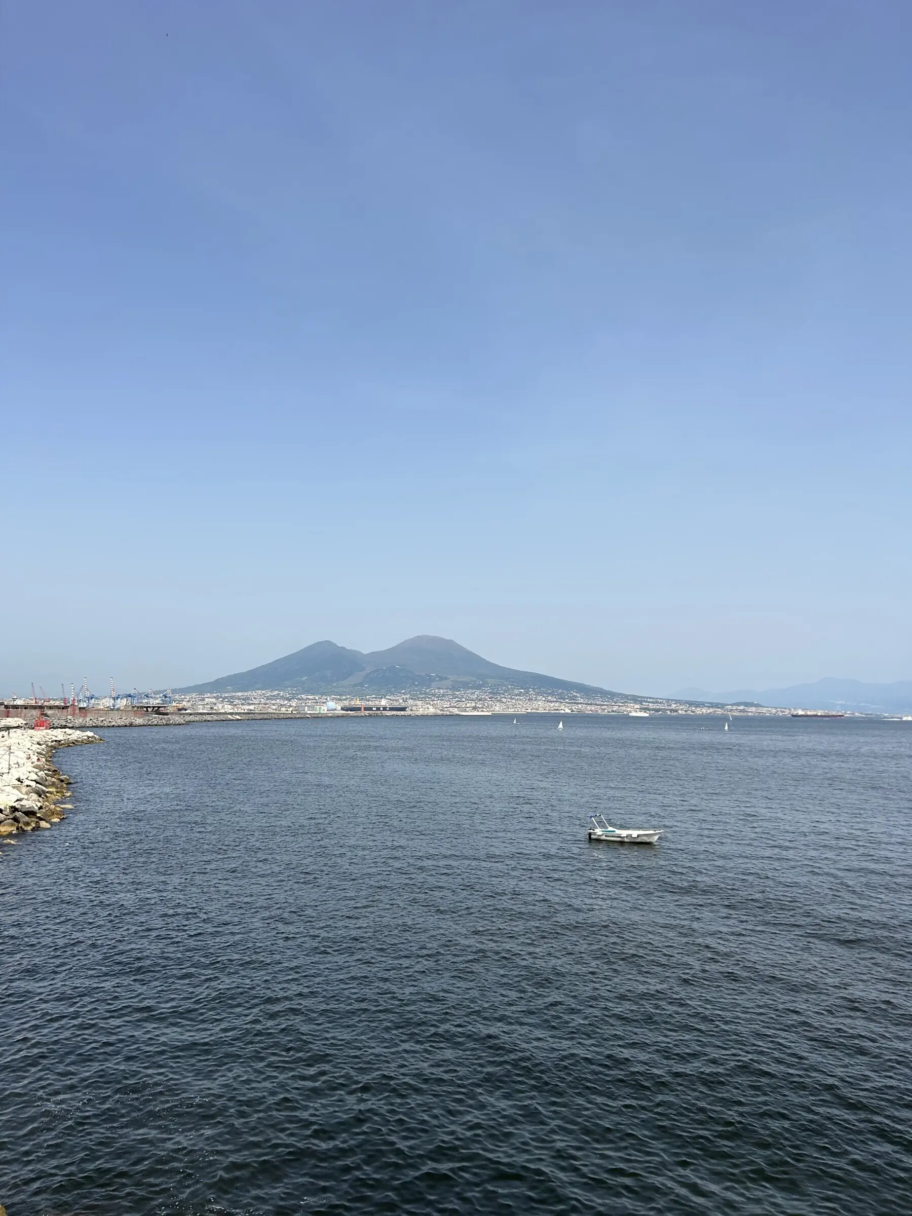 The view of Mount Vesuvius over the sea is one of the best things to see in 36 hours in Naples.