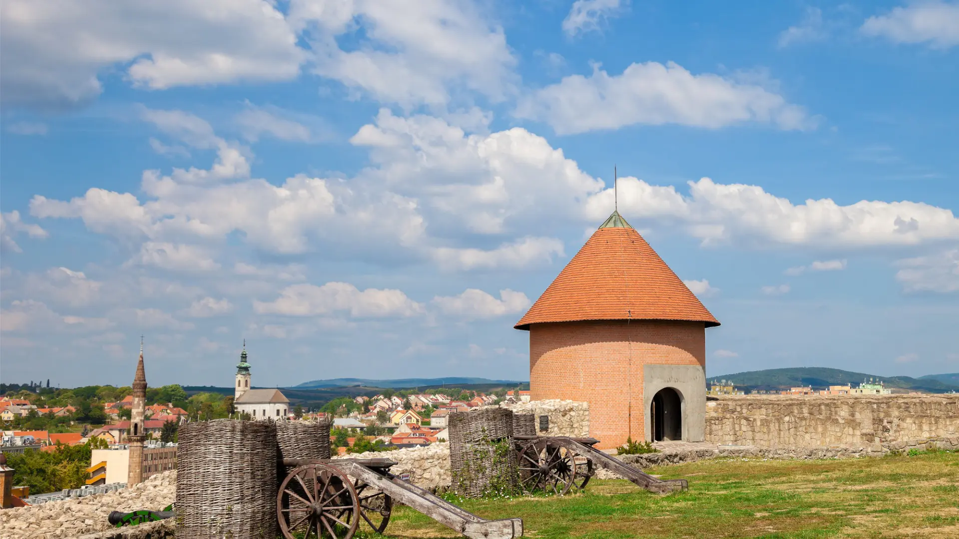 The ramparts of Eger Castle, one of the best places to visit in Hungary.