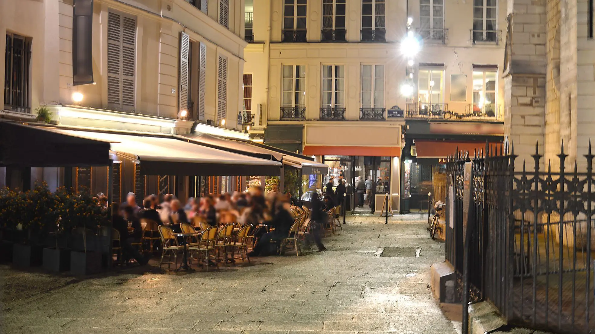 A neighborhood near Saint-Sevrin Church in the Latin Quarter.