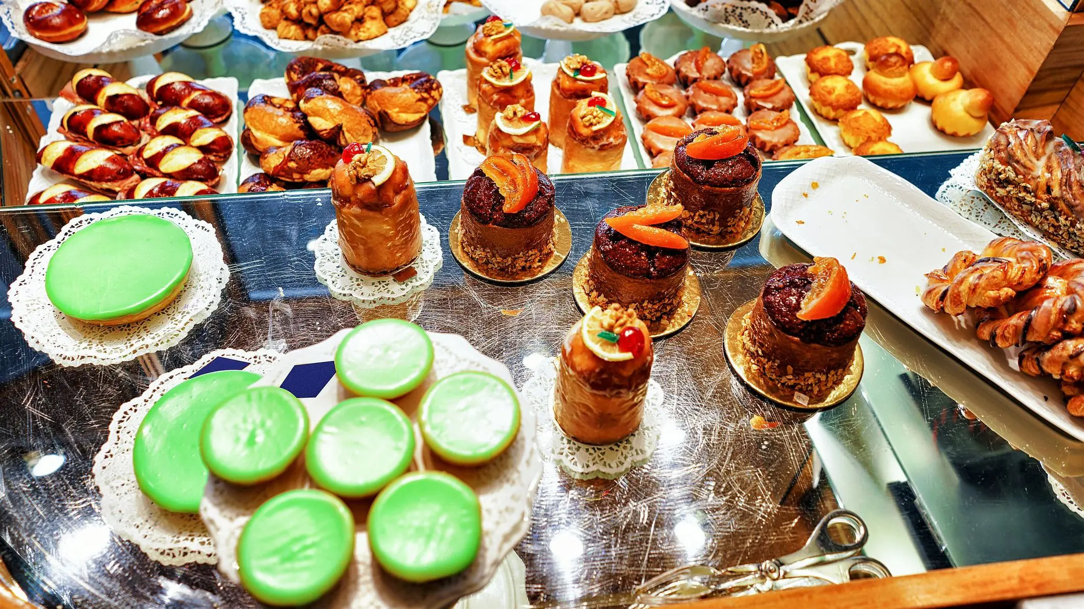 A collection of handmade biscuits and sweets in Bern, Switzerland.