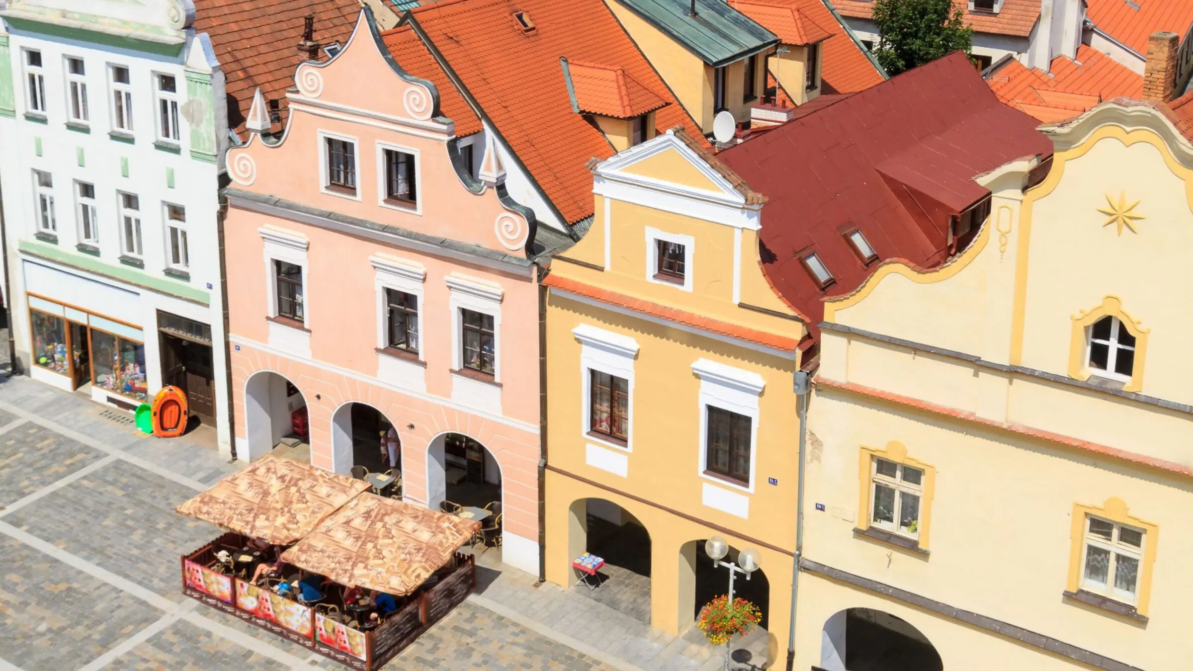 A close-up of traditional architecture.