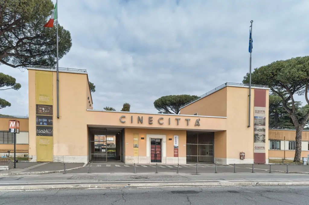 photo of the Entrance to the Cinecittà studios in Rome