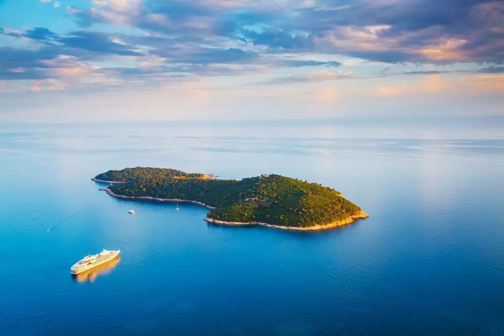 Picturesque nature Lokrum Island in a beautiful summer day