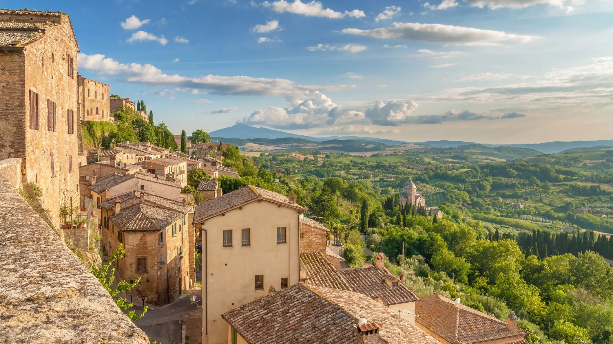 Landscape of Tuscany as seen from the walls of Montepulciano, one of the must-see places in Tuscany.