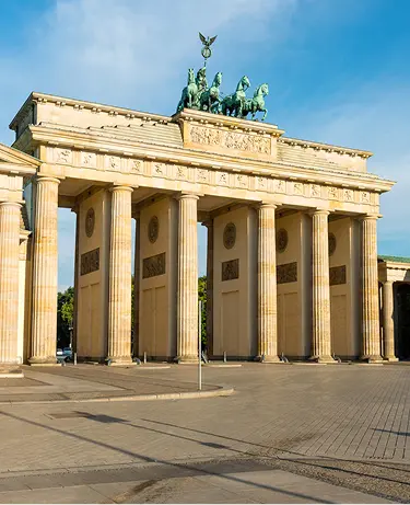 View of the Brandenburger Tor in Berlin in the early morning