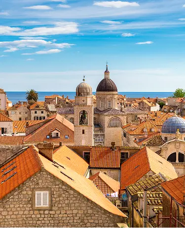 View at Old city Dubrovnik in a beautiful summer day, Croatia