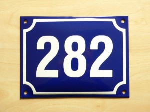 Czech Enamel House Number