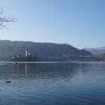 Lake Bled Island from shore