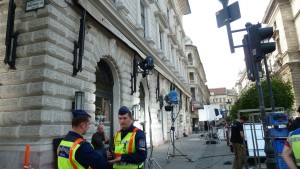 Filming on Andrassy Boluevard