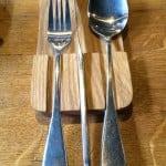wooden cutlery stand