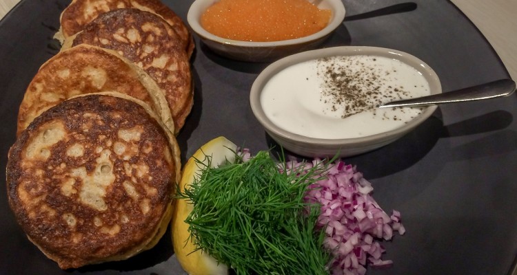 Blinis at Kohvik Moon in Tallinn