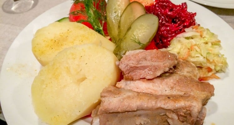 Pork ribs at Snekutis in Uzupis, Vilnius