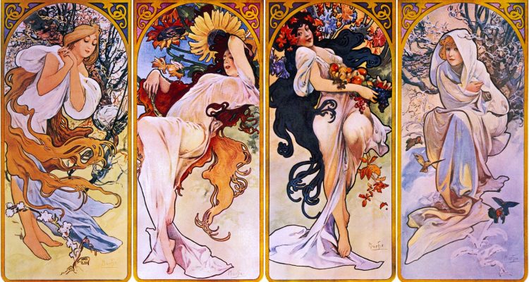 The Four Seasons by Alphonse Mucha