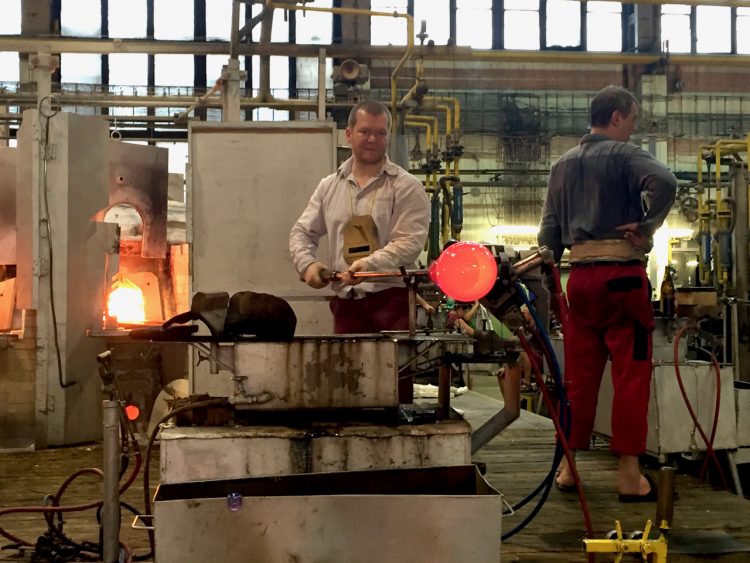 Glassblower at work