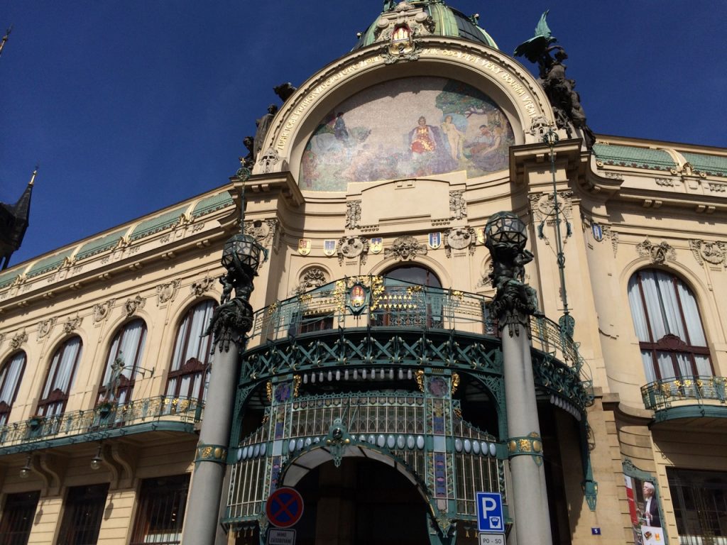 Balcony of Prague's Municipal House