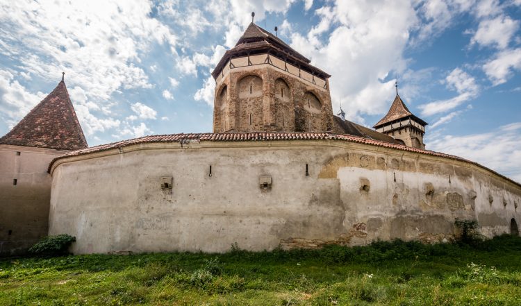 Transylvania, Romania - September 18, 2016: Valea Viilor rural church was built in 16th century. UNESCO Heritage Site.