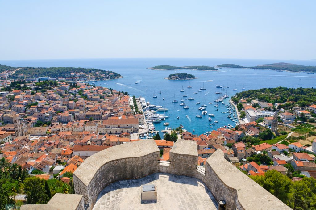View of Hvar and Pakleni Islands from the fortress