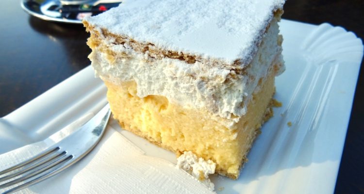 Kremsnita Cake at Lake Bled