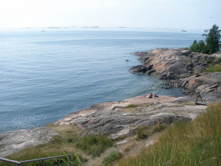 Helsinki's coast as seen from Suomenlinna.