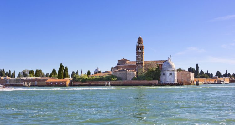 Cemetery island with church di San Michele in Isola in Venice, Italy