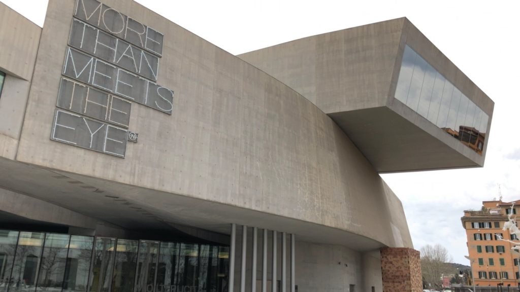 Exterior shot of the MAXXI building