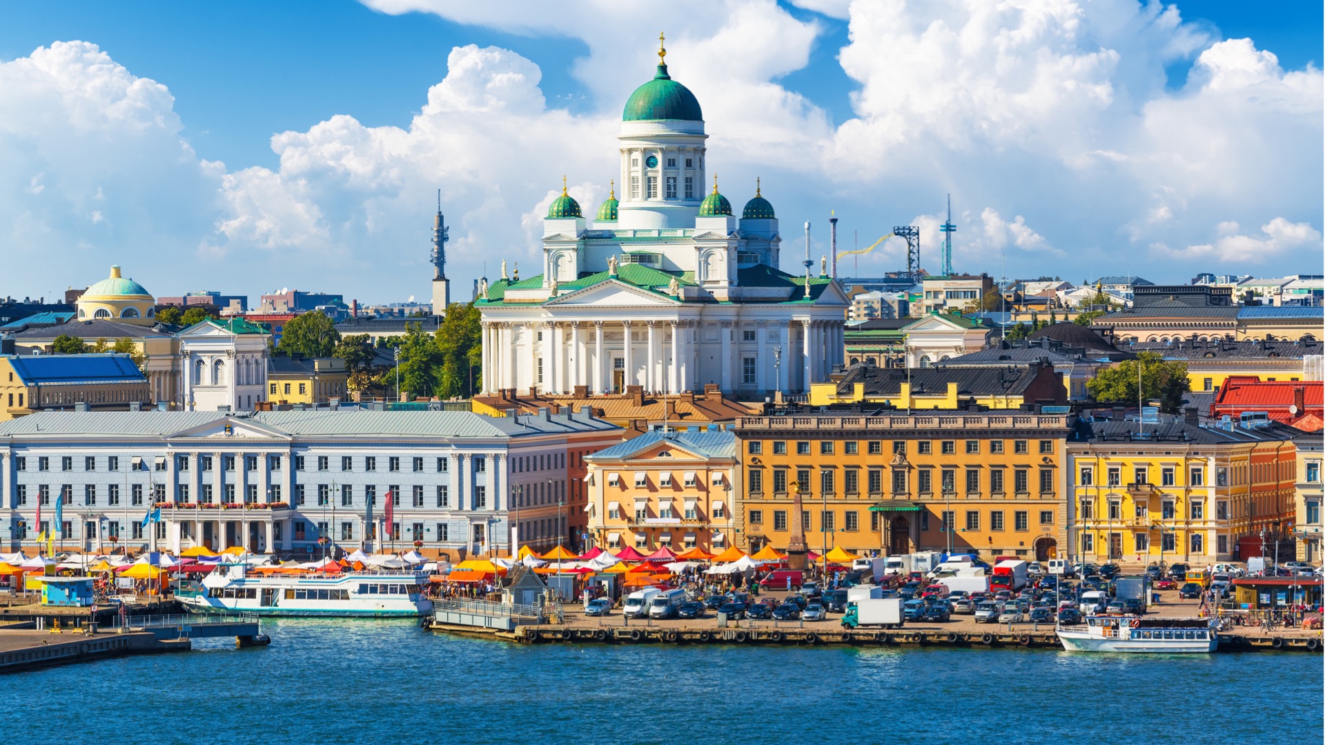 A panoramic view of Helsinki. 