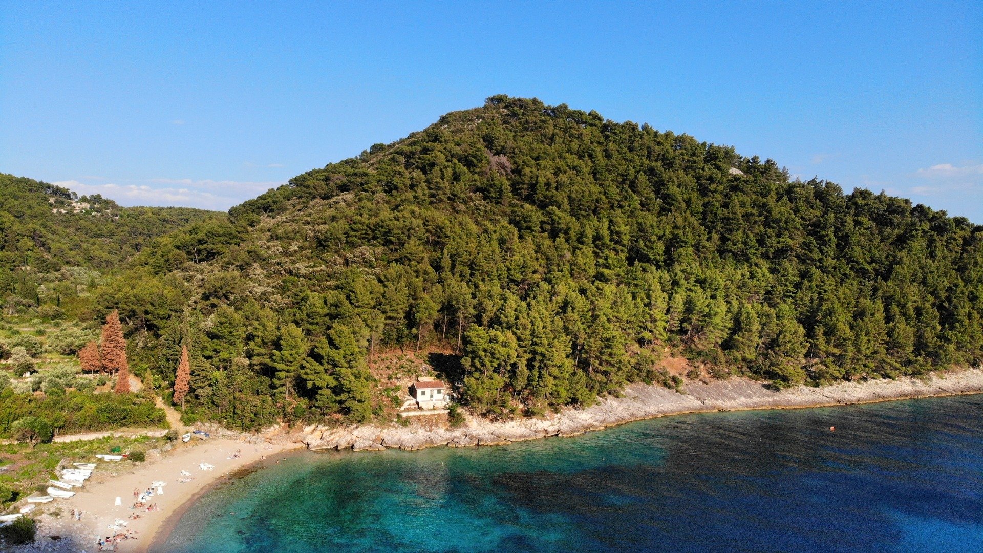 This image shows Pupnatska Luka Beach, one of the best beaches in Croatia.