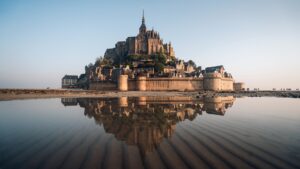 A panoramic view of Mont-Saint-Michel.