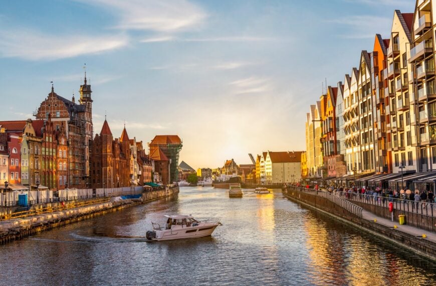 A canal lined with beautiful buildings.