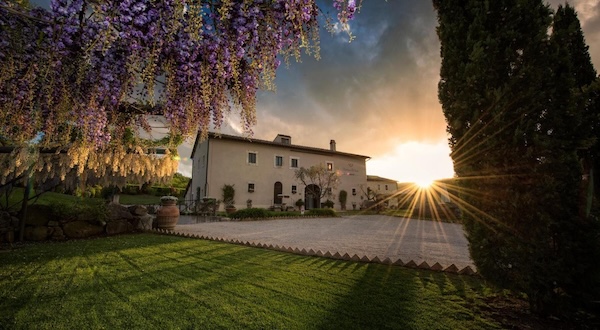 Daybreak at a Tuscan hilltop villa