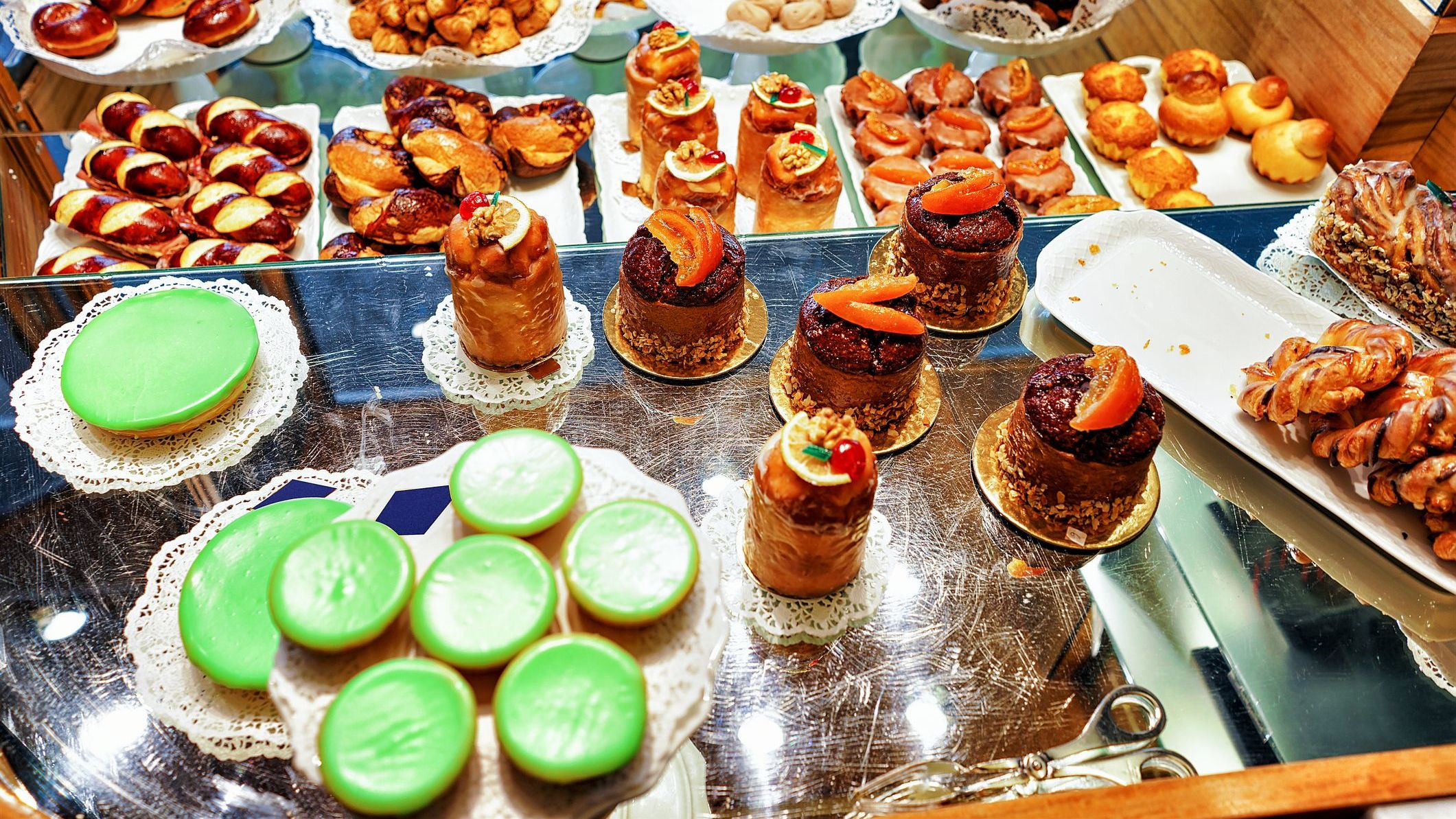 A collection of handmade biscuits and sweets in Bern, Switzerland.