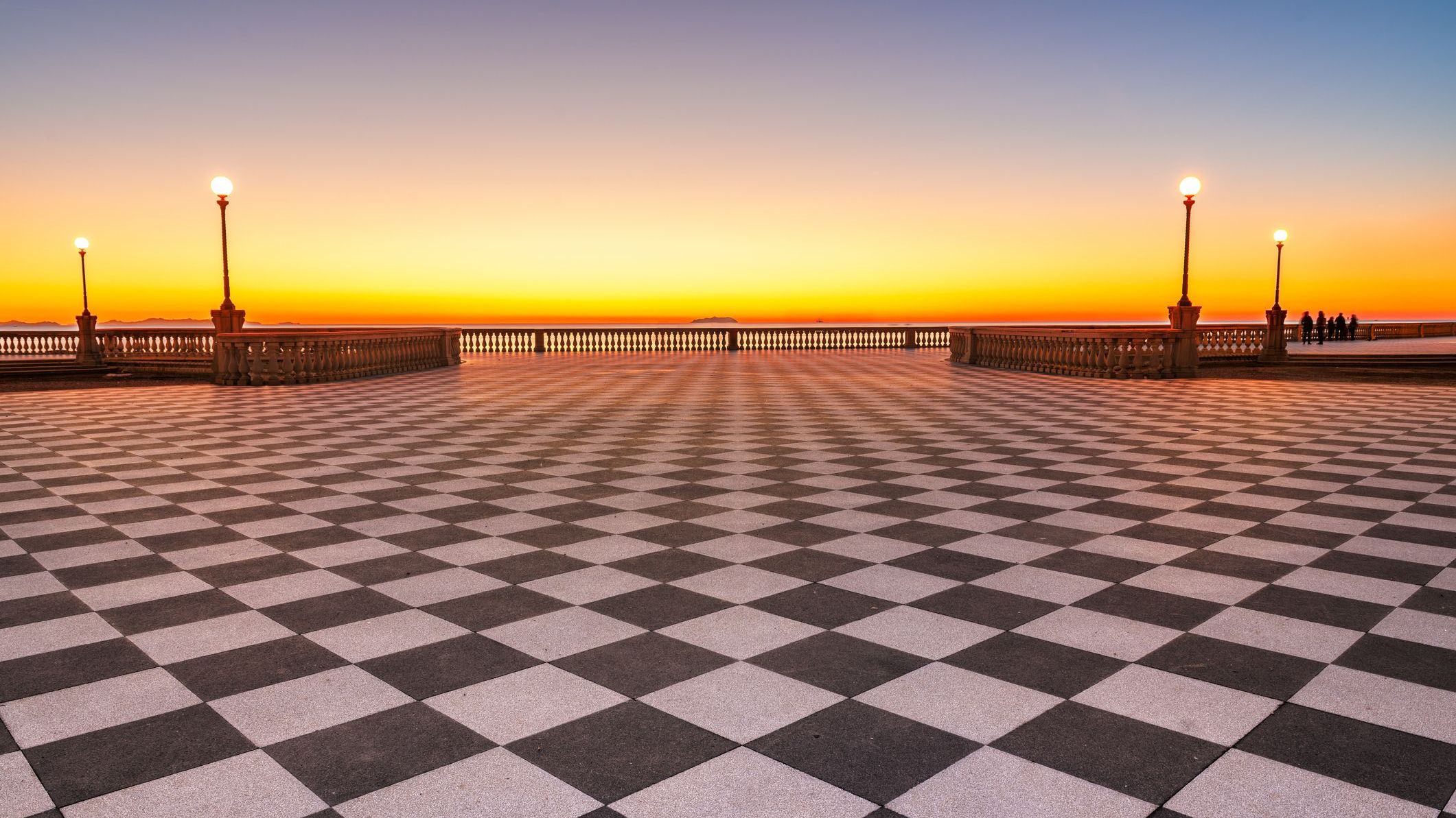 The magnificent Terrazza Mascagni at sunset.