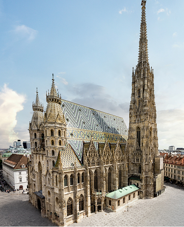 St. Stephen’s Cathedral in Vienna. Most famous landmark in Austria´s capital city.